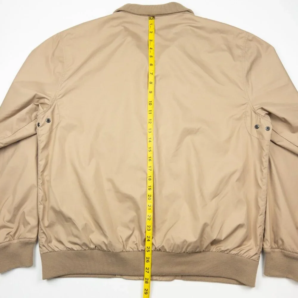 Peter Millar Bomber Jacket Men's Large Full Zip Lined Beige Golf Windbreaker - Picture 11 of 16